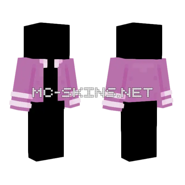 Weathered Pink Jacket Minecraft skin, front and back