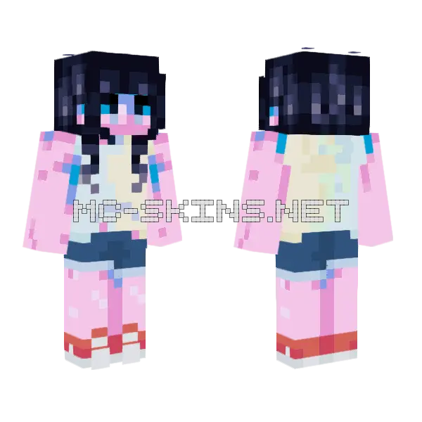 Weathering With You Minecraft skin, front and back
