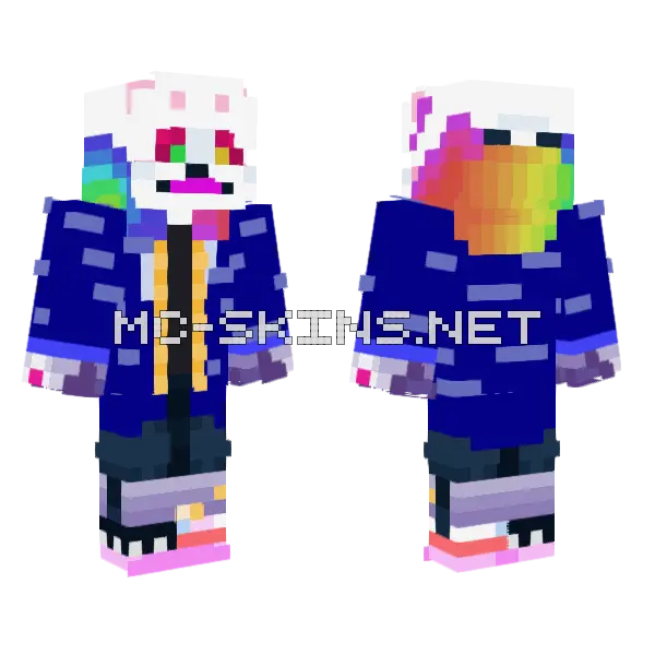 Webcore Sans Minecraft skin, front and back