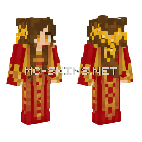 Wedding Dress Minecraft skin, front and back