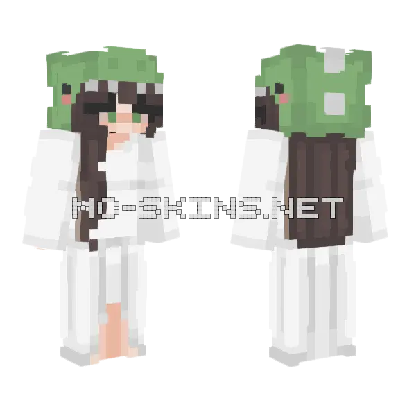 Wedding Dress Minecraft skin, front and back