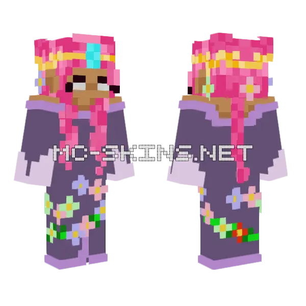 Wedding Dress Minecraft skin, front and back