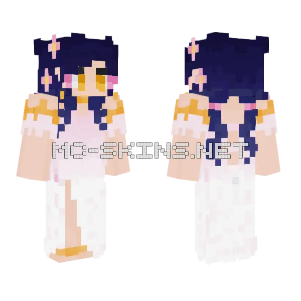 Wedding Dress Minecraft skin, front and back