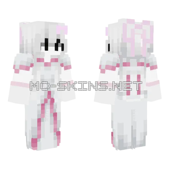 Wedding Dress Minecraft skin, front and back
