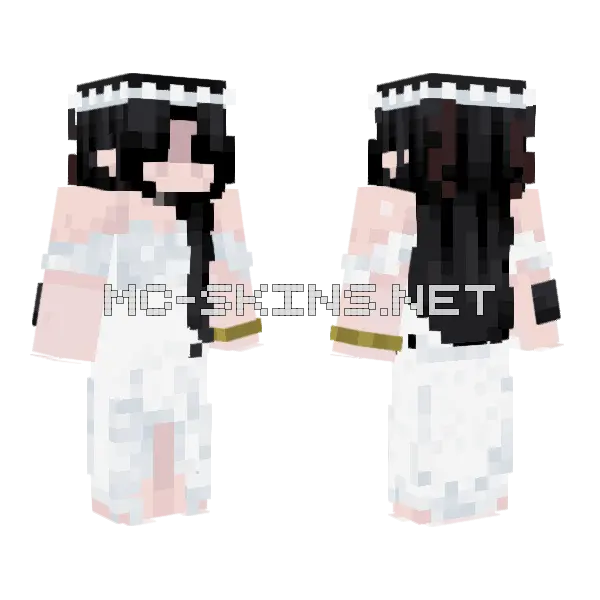 Wedding Dress Minecraft skin, front and back