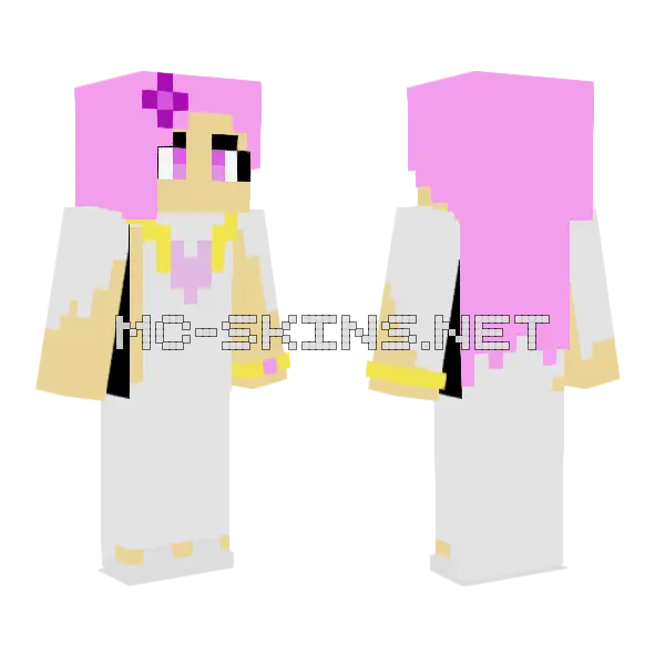 Wedding Girl Minecraft skin, front and back