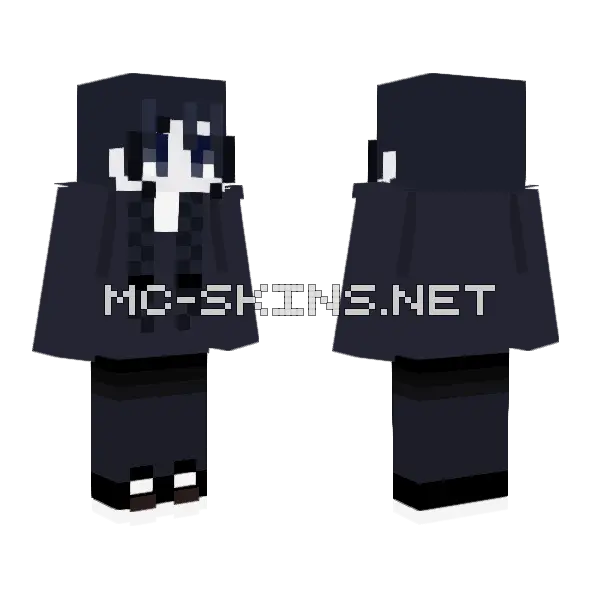Wednesday Minecraft skin, front and back