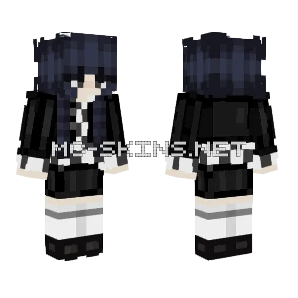 Wednesday Skin Minecraft skin, front and back