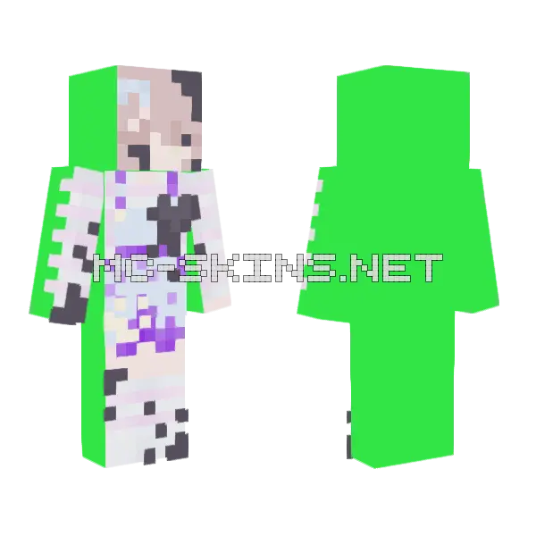 Weeeeeeee Messy Wip Wooooo Minecraft skin, front and back