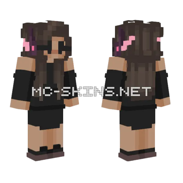 Weefser Cat Girl Minecraft skin, front and back