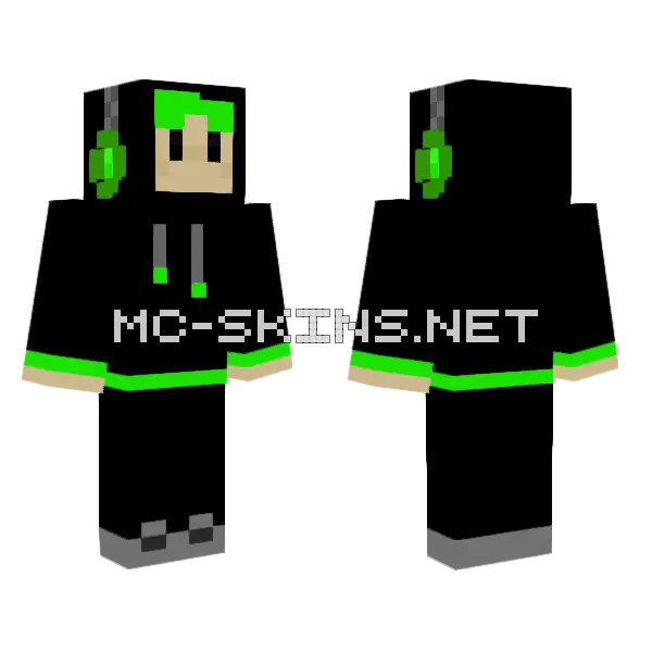 Weird Gamer Minecraft skin, front and back