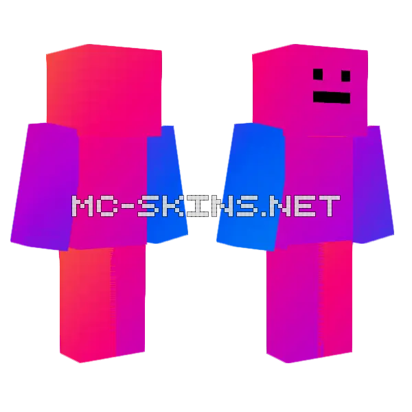 Weird Gradient Minecraft skin, front and back