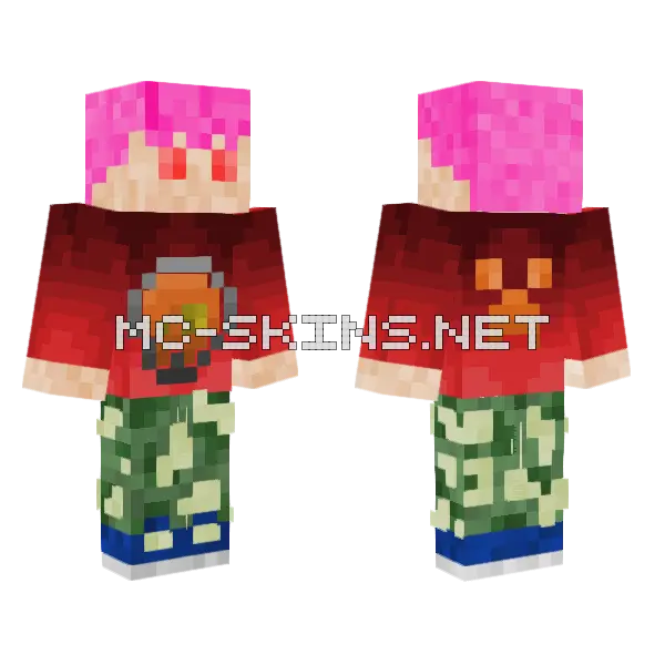Weird Guy Minecraft skin, front and back