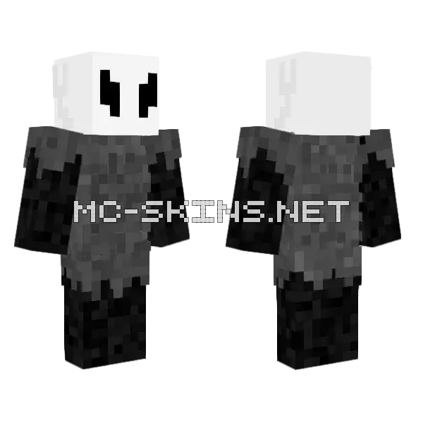 Weird Hollow Knight Minecraft skin, front and back
