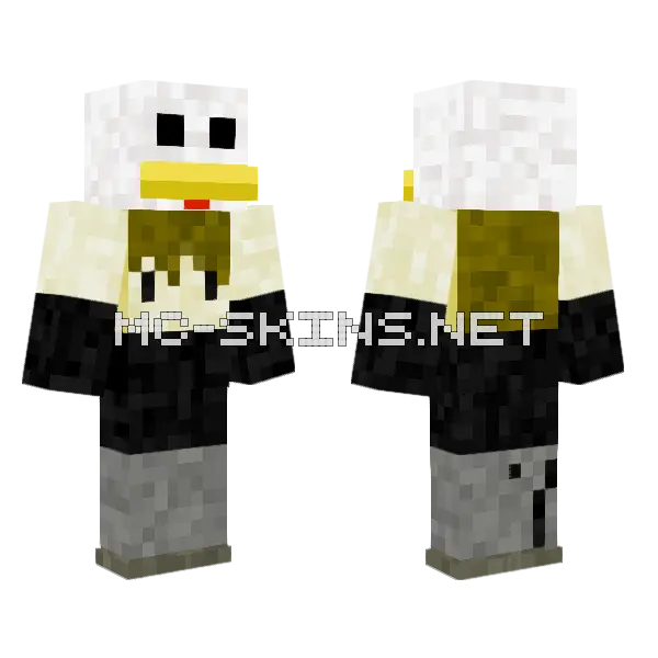 Weird Me Carrying Chicken Minecraft skin, front and back