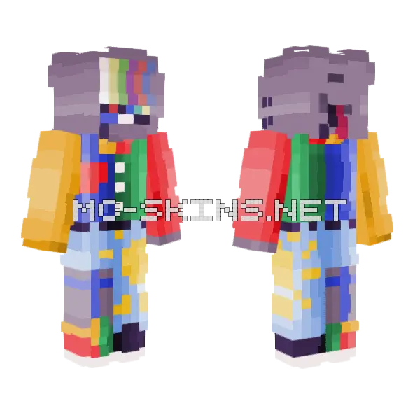 Weird Tech RCE Minecraft skin, front and back