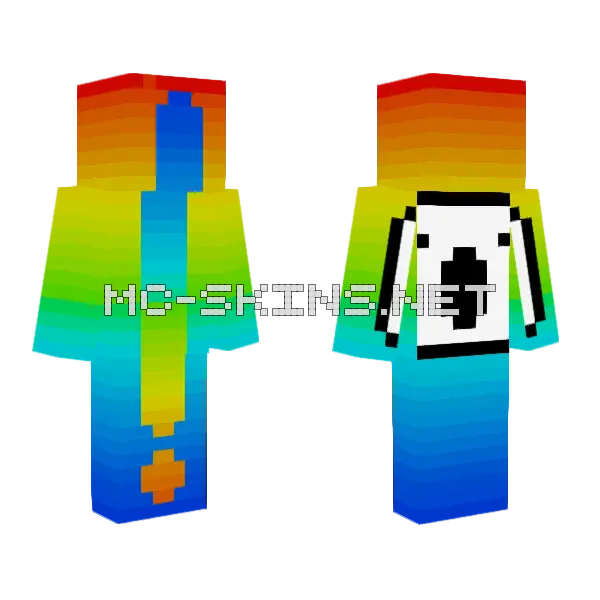 Welcome Back Minecraft skin, front and back