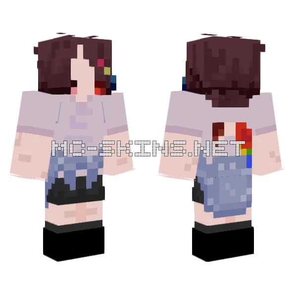 Wendysszx Final Sin Mascara Minecraft skin, front and back