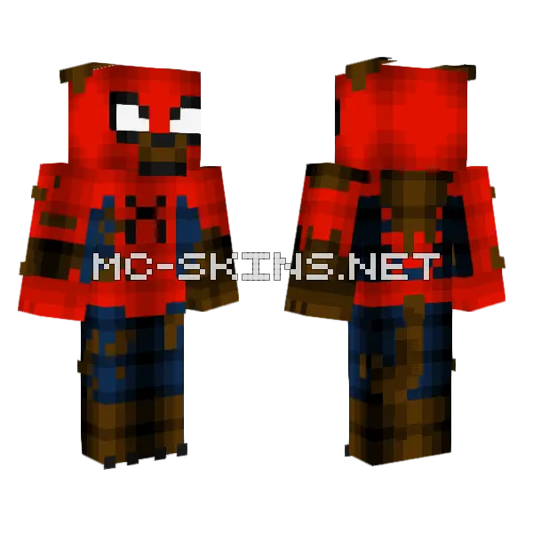 Werewolf Spider-Man From Earth 7085 Minecraft skin, front and back
