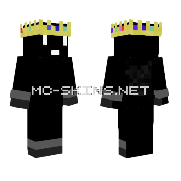 Werfg Black Suit Minecraft skin, front and back