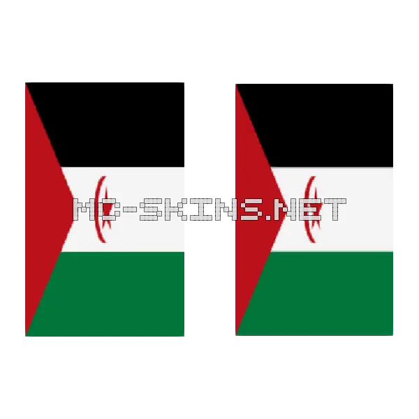 Western Sahara Flag cape, outside and lining