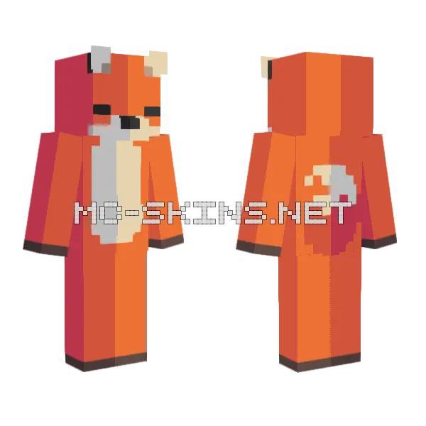 What Does The Fox Say Minecraft skin, front and back