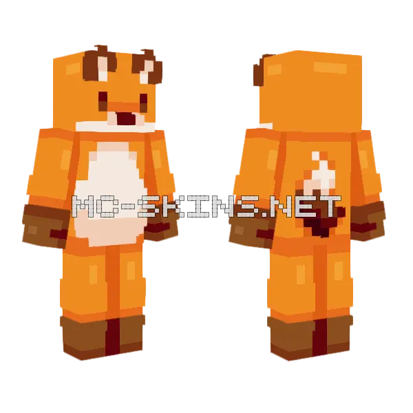 What Does The Fox Say Minecraft skin, front and back