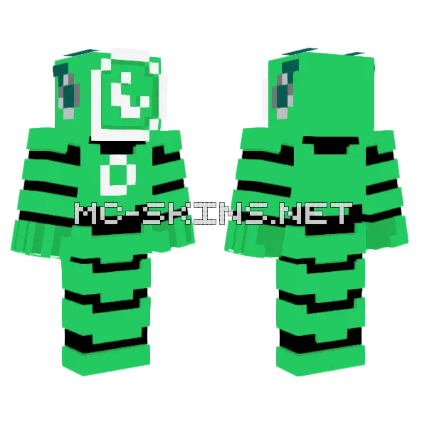 Whatsapp Mecha Minecraft skin, front and back