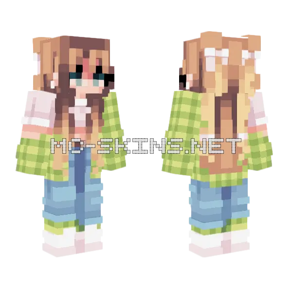 Wheeee Girl Minecraft skin, front and back