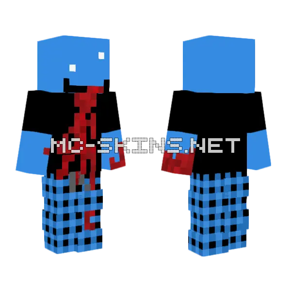 When I Eat Someone Minecraft skin, front and back
