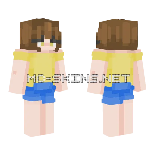 When Life Gives You Lemons Minecraft skin, front and back