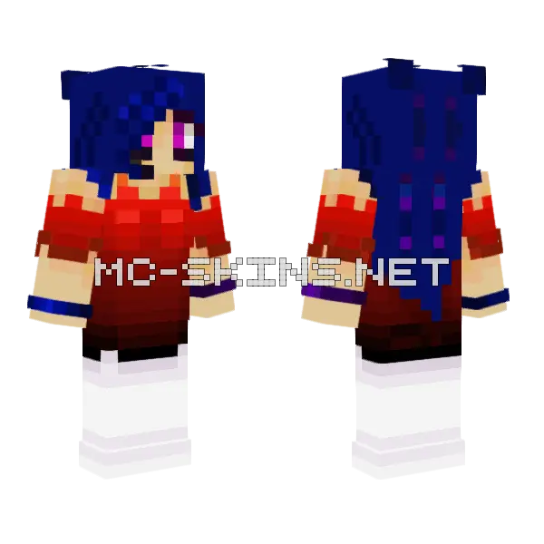 When The Night Comes Persona Minecraft skin, front and back
