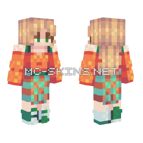 When Time Begins Minecraft skin, front and back