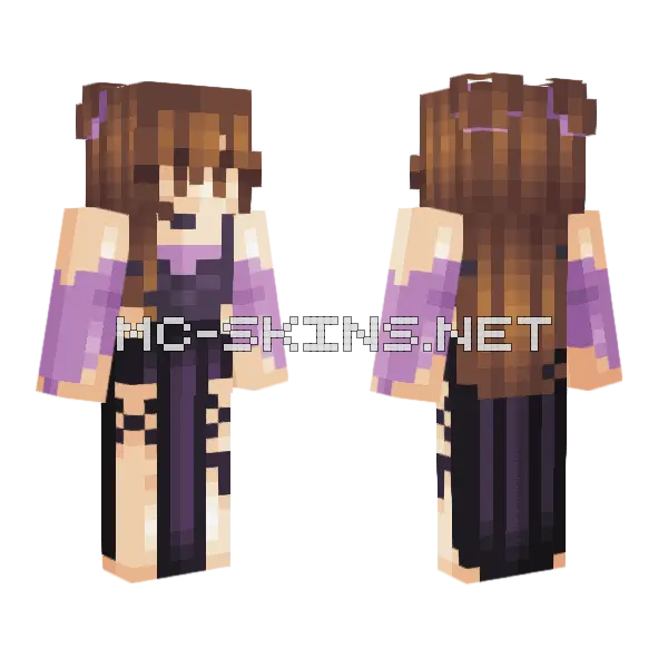 Whimsical Girl Outfit Minecraft skin, front and back