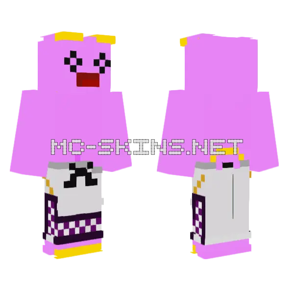 Whismur Minecraft skin, front and back