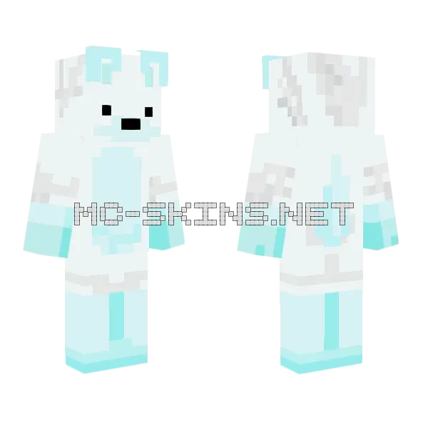 Whisper The Fox Minecraft skin, front and back
