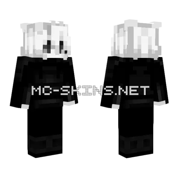 White And Dark Minecraft skin, front and back