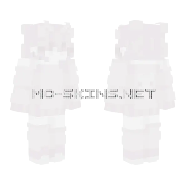 White As Snow Minecraft skin, front and back