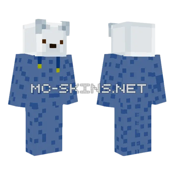 White Bear Skin Minecraft skin, front and back