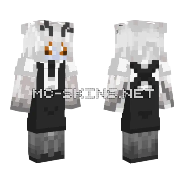 White Bird Bug Minecraft skin, front and back