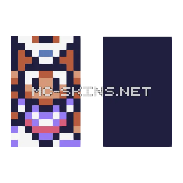 White Blue Figure cape, outside and lining