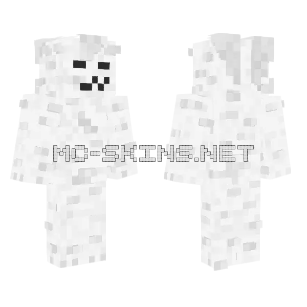 White Bunny Costume, front and back