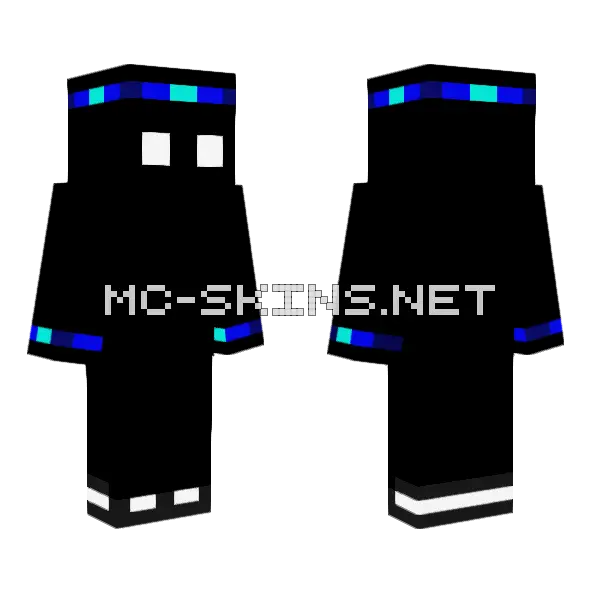 White Cat Boy Minecraft skin, front and back