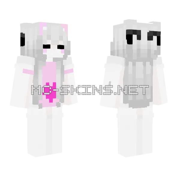 White Cat Girl, front and back