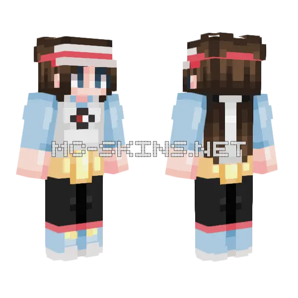 White Catcher Minecraft skin, front and back
