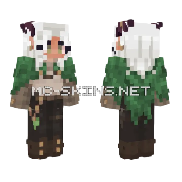 White Chef Outfit Minecraft skin, front and back