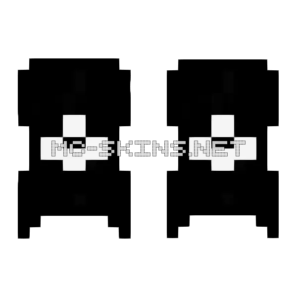 White Cross On Black cape, outside and lining