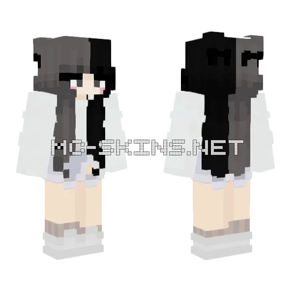 White Dress Girl Minecraft skin, front and back