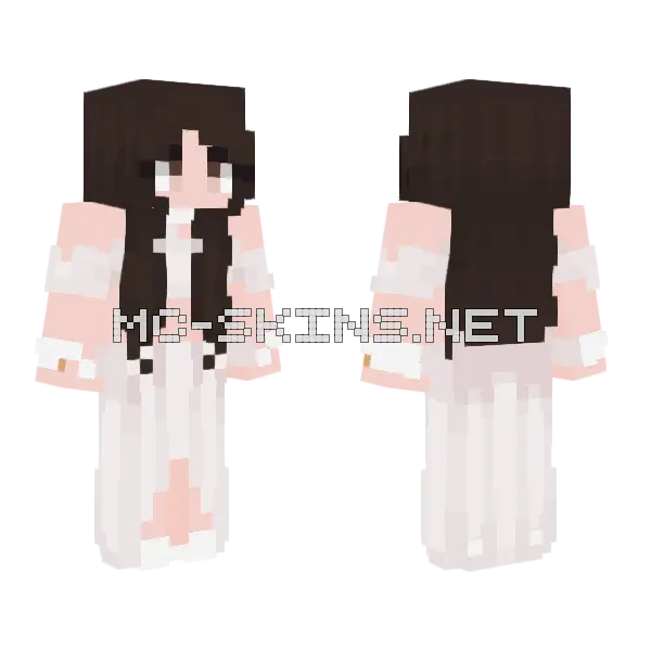 White Dress Girl Minecraft skin, front and back