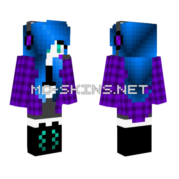White Enderwoman 2 Minecraft skin, front and back